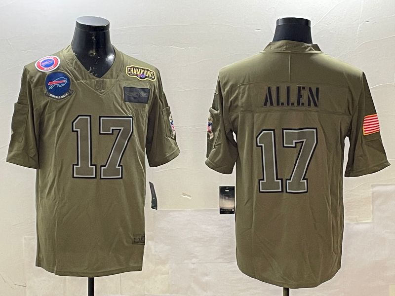 Men Buffalo Bills #17 Allen Green 2025 Nike Salute to Service Limited NFL Jersey style 4